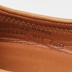 Pre Owned Tory Burch Brown Leather Reva Ballet Flats Size 38