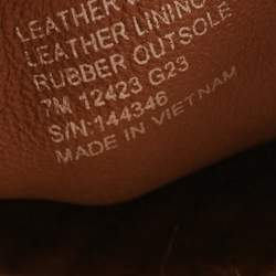 Pre Owned Tory Burch Brown Leather Ines Espadrille Flats Size 37