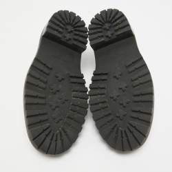 Pre Owned Tory Burch Black Leather Lace Up Derby Size 38