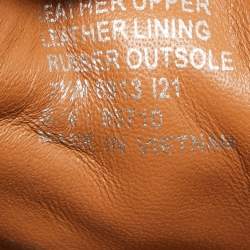 Pre Owned Tory Burch Black Leather Lace Up Derby Size 38