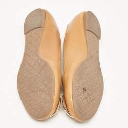 Tory Burch Brown Leather Reva Ballet Flats Size 39.5