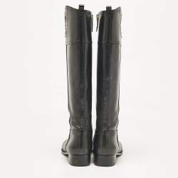 Tory Burch Black Leather Knee Length Boots Size 39.5