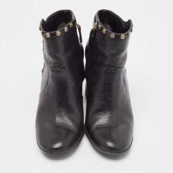 Tory Burch Black Leather Mae Ankle Booties Size 40.5 