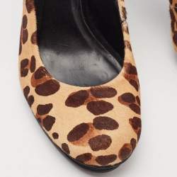 Tory Burch Brown Leopard Print Round Toe Pumps Size 40.5