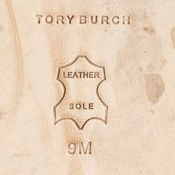 Tory Burch Two Tone Leather Slip On Loafers Size 39.5