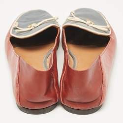 Tory Burch Two Tone Leather Slip On Loafers Size 39.5