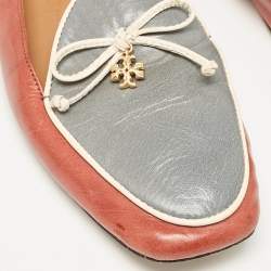 Tory Burch Two Tone Leather Slip On Loafers Size 39.5