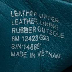 Pre Owned Tory Burch Blue Leather Ines Espadrille Flats Size 38.5