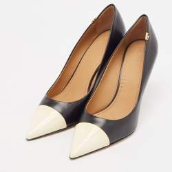 Tory Burch White/Black Patent and Leather Penelope Pumps 40.5