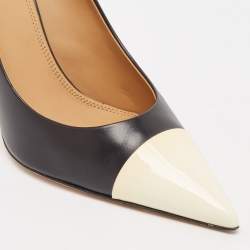 Tory Burch White/Black Patent and Leather Penelope Pumps 40.5