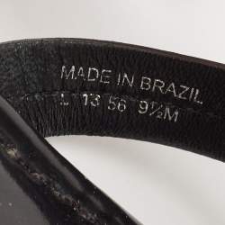 Pre Owned Tory Burch Black Patent Leather Miller Thong Flats Size 40