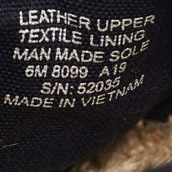 Pre Owned Tory Burch Navy Blue Leather Ines Espadrille Flats Size 36.5