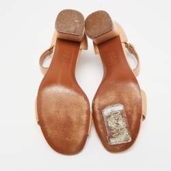 Tory Burch Beige Leather Ankle Strap Sandals Size 35.5