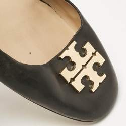 Tory Burch Black Leather Lowell Ballet Flats Size 39.5
