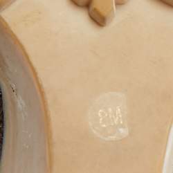 Tory Burch Brown Leather Fringe Detail Wedge Derby Ankle Boots Size 38.5