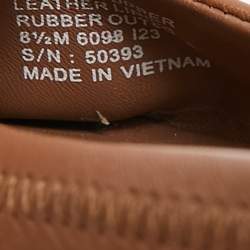 Pre Owned Tory Burch Brown Leather Minnie Ballet Flats Size 39