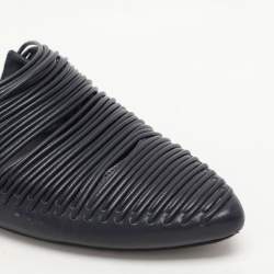 Pre Owned Tory Burch Navy Blue Leather Sienna Mules Size 38