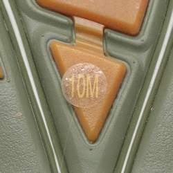 Pre Owned Tory Burch Green Suede and Fabric Good Luck Low Top Sneakers Size 40