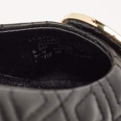 Pre Owned Tory Burch Black Quilted Leather Minnie Ballet Flats Size 36.5