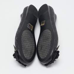 Tory Burch Black Jelly Blossom Ballet Flat Size 38.5