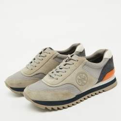 Tory Burch Multicolor Suede And Mesh Sawtooth Sneakers Size 37