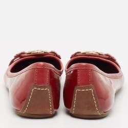 Tory Burch Red Patent Leather Aaden Ballet Flats Size 39