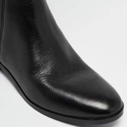 Tory Burch Black Leather Knee Length Boots Size 38.5