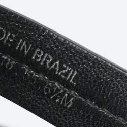 Pre Owned Tory Burch Black Leather Logo Miller Thong Flats Size 37