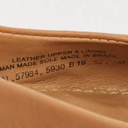 Tory Burch Brown Leather Reva Ballet Flats Size 39.5