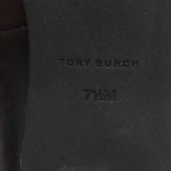 Tory Burch Black Leather Multi-Logo Pumps Size 38