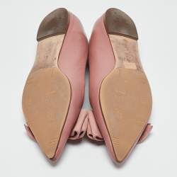 Tory Burch Pink Leather Bow Ballet Flats Size 38