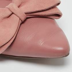 Tory Burch Pink Leather Bow Ballet Flats Size 38