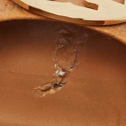 Tory Burch Brown Leather Selma Wedge Pumps Size 39.5 