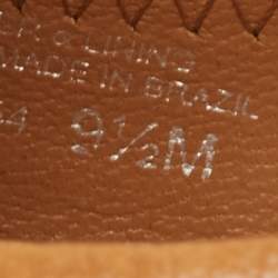 Tory Burch Brown Leather Selma Wedge Pumps Size 39.5 