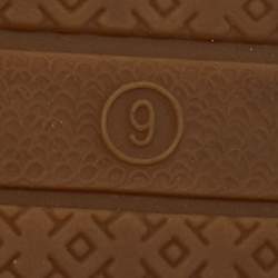 Tory Burch Black Canvas and Leather Ines Espadrille Flats Size 39