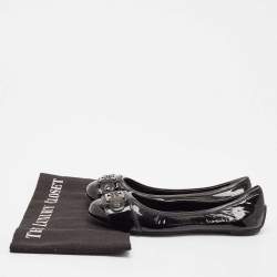 Tory Burch Black Patent Leather Cline Ballet Flats Size 36