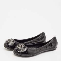 Tory Burch Black Patent Leather Cline Ballet Flats Size 36