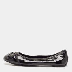 Tory Burch Black Patent Leather Cline Ballet Flats Size 36