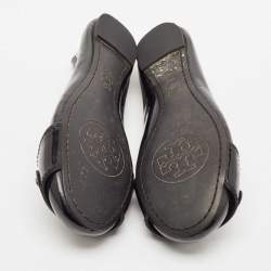 Tory Burch Black Patent Leather Cline Ballet Flats Size 36