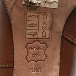 Tory Burch Brown Leather Ankle Length Boots Size 36.5