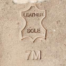 Pre Owned Tory Burch Gold/Silver Woven Leather Reva Scrunch Ballet Flats Size 37