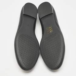 Tory Burch Black Leather Reva Ballet Flats Size 38