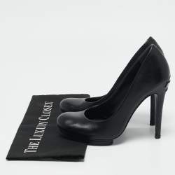 Tory Burch Black Leather Platform Pumps Size 38