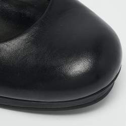 Tory Burch Black Leather Platform Pumps Size 38