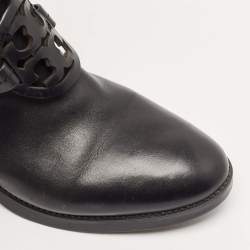 Tory Burch Black Leather Mid Calf Boots Size 39