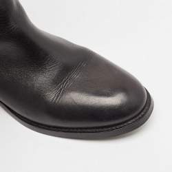 Tory Burch Black Leather Kiernan Riding Boots Size 39