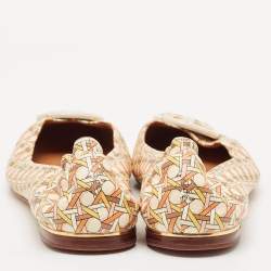 Tory Burch Multicolor Leather Reva Scrunch Ballet Flats Size 39