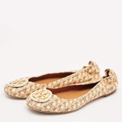 Tory Burch Multicolor Leather Reva Scrunch Ballet Flats Size 39