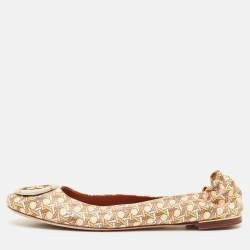 Tory Burch Multicolor Leather Reva Scrunch Ballet Flats Size 39