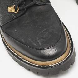 Tory Burch Black Leather and Nubuck Miller Ankle Boots Size 38.5